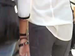This babe's charming ass cheeks wiggle and bounce with every stride.